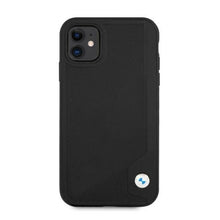 Заредете изображение във визуализатора на галерията – Etui BMW BMHCN61RCDPK iPhone 11 6,1" / Xr czarny/black hardcase Leather Deboss - TopMag
