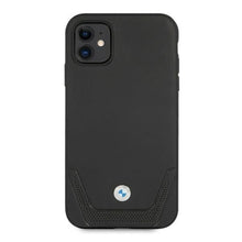 Заредете изображение във визуализатора на галерията – Etui BMW BMHCN61RSWPK iPhone 11 6,1&quot; / Xr czarny/black hardcase Leather Perforate - TopMag
