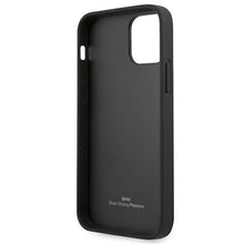 Заредете изображение във визуализатора на галерията – Etui BMW BMHCP12LRSPPK iPhone 12 Pro Max 6,7" czarny/black hardcase Leather Curve Perforate - TopMag

