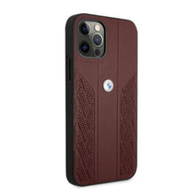 Заредете изображение във визуализатора на галерията – Etui BMW BMHCP12LRSPPR iPhone 12 Pro Max 6,7" czerwony/red hardcase Leather Curve Perforate - TopMag
