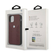 Заредете изображение във визуализатора на галерията – Etui BMW BMHCP12LRSPPR iPhone 12 Pro Max 6,7" czerwony/red hardcase Leather Curve Perforate - TopMag
