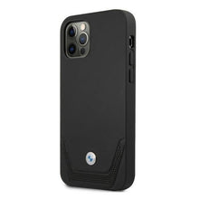 Заредете изображение във визуализатора на галерията – Etui BMW BMHCP12LRSWPK iPhone 12 Pro Max 6,7" czarny/black hardcase Leather Perforate - TopMag
