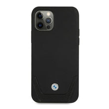 Заредете изображение във визуализатора на галерията – Etui BMW BMHCP12LRSWPK iPhone 12 Pro Max 6,7" czarny/black hardcase Leather Perforate - TopMag
