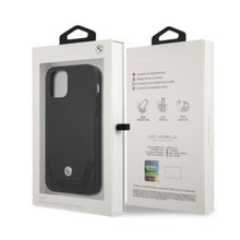 Заредете изображение във визуализатора на галерията – Etui BMW BMHCP12LRSWPK iPhone 12 Pro Max 6,7" czarny/black hardcase Leather Perforate - TopMag
