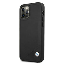Заредете изображение във визуализатора на галерията – Etui BMW BMHCP12MRCDPK iPhone 12/12 Pro 6,1" czarny/black hardcase Leather Deboss - TopMag
