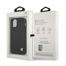 Заредете изображение във визуализатора на галерията – Etui BMW BMHCP12MRCDPK iPhone 12/12 Pro 6,1" czarny/black hardcase Leather Deboss - TopMag
