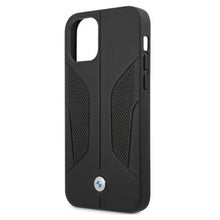 Заредете изображение във визуализатора на галерията – Etui BMW BMHCP12MRSCSK iPhone 12/12 Pro 6,1" czarny/black hardcase Leather Perforate Sides - TopMag
