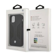 Заредете изображение във визуализатора на галерията – Etui BMW BMHCP12MRSCSK iPhone 12/12 Pro 6,1" czarny/black hardcase Leather Perforate Sides - TopMag
