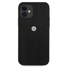 Заредете изображение във визуализатора на галерията – Etui BMW BMHCP12SRSPPK iPhone 12 mini 5,4" czarny/black hardcase Leather Curve Perforate - TopMag
