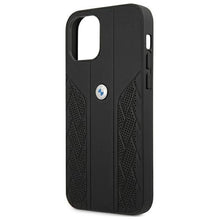 Заредете изображение във визуализатора на галерията – Etui BMW BMHCP12SRSPPK iPhone 12 mini 5,4" czarny/black hardcase Leather Curve Perforate - TopMag
