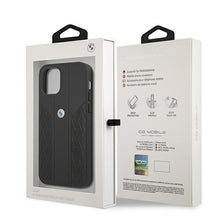 Заредете изображение във визуализатора на галерията – Etui BMW BMHCP12SRSPPK iPhone 12 mini 5,4" czarny/black hardcase Leather Curve Perforate - TopMag

