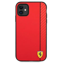 Заредете изображение във визуализатора на галерията – Ferrari FESAXHCN61RE iPhone 11 6,1&quot; / Xr czerwony/red hardcase On Track Carbon Stripe - TopMag
