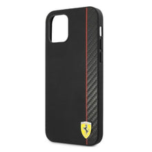 Заредете изображение във визуализатора на галерията – Ferrari FESAXHCP12LBK iPhone 12 Pro Max 6,7" czarny/black hardcase On Track Carbon Stripe - TopMag
