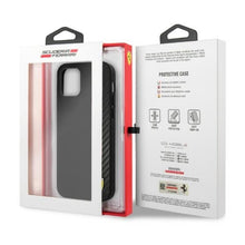 Заредете изображение във визуализатора на галерията – Ferrari FESAXHCP12LBK iPhone 12 Pro Max 6,7" czarny/black hardcase On Track Carbon Stripe - TopMag
