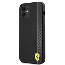 Заредете изображение във визуализатора на галерията – Ferrari FESAXHCP12SBK iPhone 12 mini 5,4" czarny/black hardcase On Track Carbon Stripe - TopMag
