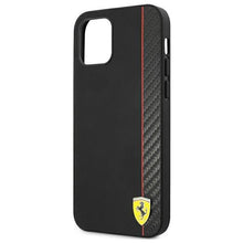 Заредете изображение във визуализатора на галерията – Ferrari FESAXHCP12SBK iPhone 12 mini 5,4" czarny/black hardcase On Track Carbon Stripe - TopMag

