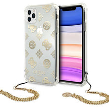 Заредете изображение във визуализатора на галерията – Guess GUHCN58KSPEGO iPhone 11 Pro 5,8" złoty/gold hardcase Peony Chain Collection - TopMag
