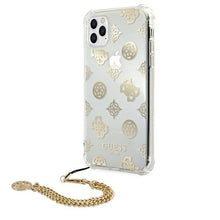 Заредете изображение във визуализатора на галерията – Guess GUHCN58KSPEGO iPhone 11 Pro 5,8" złoty/gold hardcase Peony Chain Collection - TopMag
