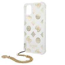 Заредете изображение във визуализатора на галерията – Guess GUHCN58KSPEGO iPhone 11 Pro 5,8" złoty/gold hardcase Peony Chain Collection - TopMag
