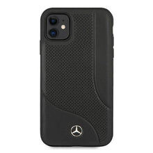 Заредете изображение във визуализатора на галерията – Mercedes MEHCN61CDOBK iPhone 11 6,1" / Xr czarny/black hardcase Leather Perforated Area - TopMag
