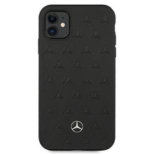 Заредете изображение във визуализатора на галерията – Mercedes MEHCN61PSQBK iPhone 11 6,1" / Xr czarny/black hardcase Leather Stars Pattern - TopMag
