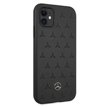 Заредете изображение във визуализатора на галерията – Mercedes MEHCN61PSQBK iPhone 11 6,1" / Xr czarny/black hardcase Leather Stars Pattern - TopMag
