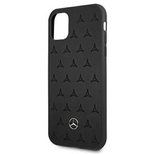 Заредете изображение във визуализатора на галерията – Mercedes MEHCN61PSQBK iPhone 11 6,1" / Xr czarny/black hardcase Leather Stars Pattern - TopMag

