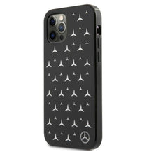 Заредете изображение във визуализатора на галерията – Mercedes MEHCP12LESPBK iPhone 12 Pro Max 6,7" czarny/black hardcase Silver Stars Pattern - TopMag

