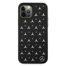 Заредете изображение във визуализатора на галерията – Mercedes MEHCP12LESPBK iPhone 12 Pro Max 6,7" czarny/black hardcase Silver Stars Pattern - TopMag
