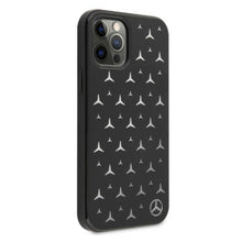 Заредете изображение във визуализатора на галерията – Mercedes MEHCP12LESPBK iPhone 12 Pro Max 6,7" czarny/black hardcase Silver Stars Pattern - TopMag
