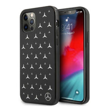 Заредете изображение във визуализатора на галерията – Mercedes MEHCP12MESPBK iPhone 12/12 Pro 6,1" czarny/black hardcase Silver Stars Pattern - TopMag
