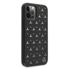 Заредете изображение във визуализатора на галерията – Mercedes MEHCP12MESPBK iPhone 12/12 Pro 6,1" czarny/black hardcase Silver Stars Pattern - TopMag
