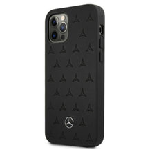 Заредете изображение във визуализатора на галерията – Mercedes MEHCP12MPSQBK iPhone 12/12 Pro 6,1" czarny/black hardcase Leather Stars Pattern - TopMag
