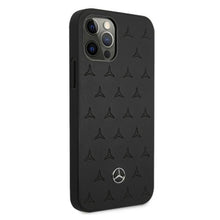 Заредете изображение във визуализатора на галерията – Mercedes MEHCP12MPSQBK iPhone 12/12 Pro 6,1" czarny/black hardcase Leather Stars Pattern - TopMag
