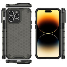 Заредете изображение във визуализатора на галерията – Honeycomb case for iPhone 14 Pro Max armored hybrid cover black
