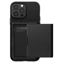 Заредете изображение във визуализатора на галерията – Spigen Slim Armor CS Case Cover for iPhone 13 Pro Armor Cover Card Wallet Black - TopMag
