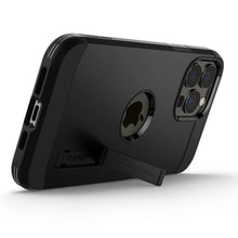 Заредете изображение във визуализатора на галерията – Spigen Tough Armor case cover for iPhone 13 Pro armored cover stand black - TopMag
