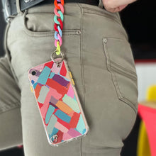 Заредете изображение във визуализатора на галерията – Color Chain Case gel flexible elastic case cover with a chain pendant for iPhone 12 Pro multicolour - TopMag
