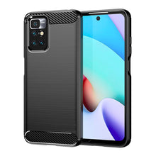 Заредете изображение във визуализатора на галерията – Carbon Case Flexible Cover Sleeve for Xiaomi Redmi 10 black - TopMag
