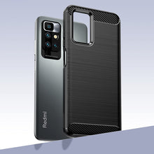 Заредете изображение във визуализатора на галерията – Carbon Case Flexible Cover Sleeve for Xiaomi Redmi 10 black - TopMag
