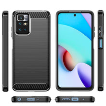 Заредете изображение във визуализатора на галерията – Carbon Case Flexible Cover Sleeve for Xiaomi Redmi 10 black - TopMag
