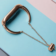 Заредете изображение във визуализатора на галерията – Replacment metal band bracelet strap for Xiaomi Mi Band 6 / 5 / 4 / 3 rose gold - TopMag

