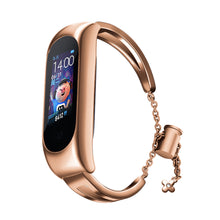 Заредете изображение във визуализатора на галерията – Replacment metal band bracelet strap for Xiaomi Mi Band 6 / 5 / 4 / 3 rose gold - TopMag
