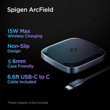 Заредете изображение във визуализатора на галерията – SPIGEN PF2004 POWERARC WIRELESS CHARGER 15W BLACK
