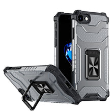 Заредете изображение във визуализатора на галерията – Crystal Ring Case Tough Hybrid Case Cover + Magnetic Holder for iPhone SE 2022 / SE 2020 / iPhone 8 / iPhone 7 black - TopMag
