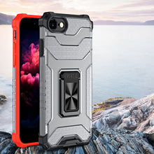 Заредете изображение във визуализатора на галерията – Crystal Ring Case Tough Hybrid Case Cover + Magnetic Holder for iPhone SE 2022 / SE 2020 / iPhone 8 / iPhone 7 black - TopMag

