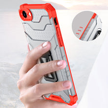Заредете изображение във визуализатора на галерията – Crystal Ring Case Tough Hybrid Case Cover + Magnetic Holder for iPhone SE 2022 / SE 2020 / iPhone 8 / iPhone 7 black - TopMag
