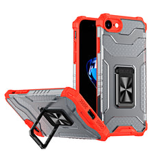 Заредете изображение във визуализатора на галерията – Crystal Ring Case Kickstand Tough Rugged Cover for iPhone SE 2022 / SE 2020 / iPhone 8 / iPhone 7 red - TopMag
