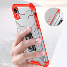 Заредете изображение във визуализатора на галерията – Crystal Ring Case Kickstand Tough Rugged Cover for iPhone XR blue - TopMag
