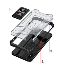 Заредете изображение във визуализатора на галерията – Crystal Ring Case Kickstand Tough Rugged Cover for iPhone XS / iPhone X red - TopMag
